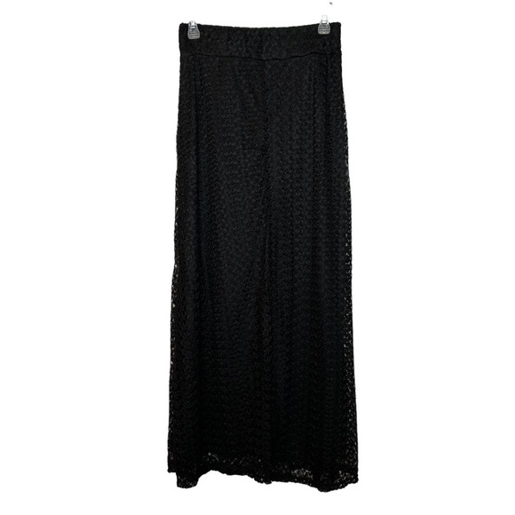 Ashley Blue Black Lace Fully Lined Maxi Skirt - Picture 9 of 13